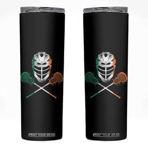 Ireland Lacrosse Skinny Tumbler Irish Flag Ireland TS10 Black Print Your Wear