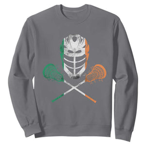 Ireland Lacrosse Sweatshirt Irish Flag Ireland TS10 Charcoal Print Your Wear