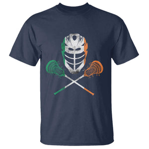 Ireland Lacrosse T Shirt Irish Flag Ireland TS10 Navy Print Your Wear