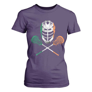Ireland Lacrosse T Shirt For Women Irish Flag Ireland TS10 Purple Print Your Wear