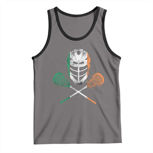 Ireland Lacrosse Tank Top Irish Flag Ireland TS10 Deep Heather Black Print Your Wear