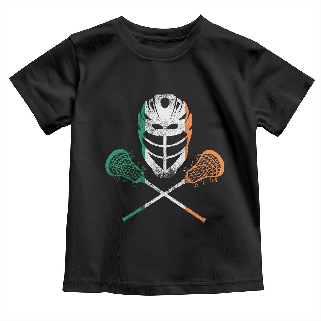 Ireland Lacrosse Toddler T Shirt Irish Flag Ireland TS10 Black Print Your Wear