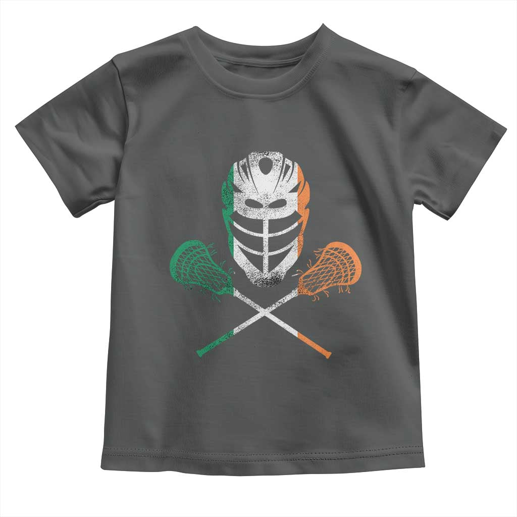 Ireland Lacrosse Toddler T Shirt Irish Flag Ireland TS10 Dark Heather Print Your Wear