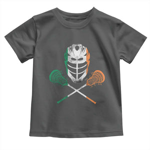 Ireland Lacrosse Toddler T Shirt Irish Flag Ireland TS10 Dark Heather Print Your Wear