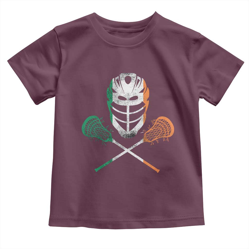 Ireland Lacrosse Toddler T Shirt Irish Flag Ireland TS10 Maroon Print Your Wear