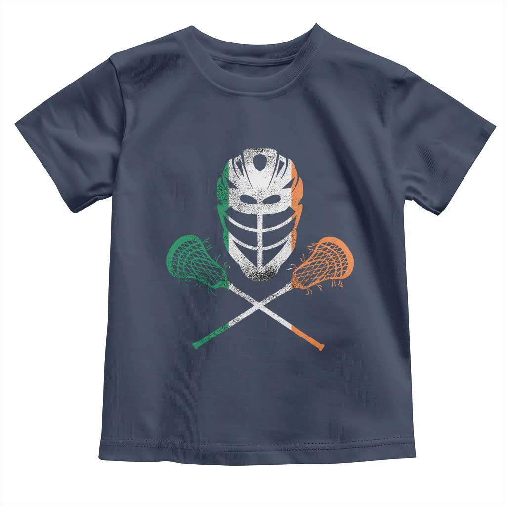 Ireland Lacrosse Toddler T Shirt Irish Flag Ireland TS10 Navy Print Your Wear