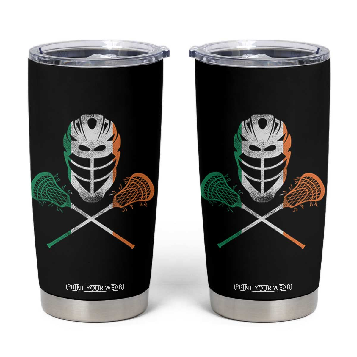Ireland Lacrosse Tumbler Cup Irish Flag Ireland TS10 Black Print Your Wear