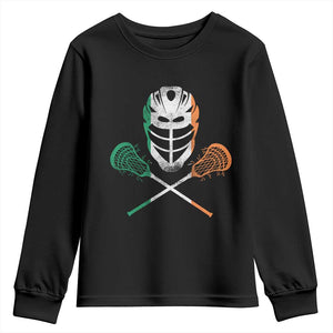 Ireland Lacrosse Youth Sweatshirt Irish Flag Ireland TS10 Black Print Your Wear