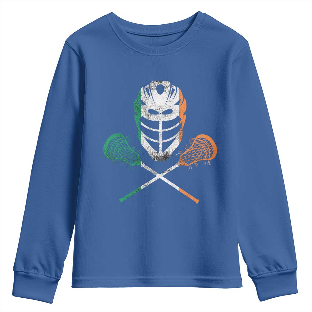 Ireland Lacrosse Youth Sweatshirt Irish Flag Ireland TS10 Royal Blue Print Your Wear