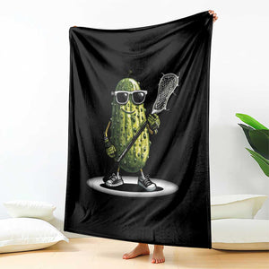Funny Lacrosse Throw Blanket Pickle Playing Lax Lover Player TS10 Print Your Wear
