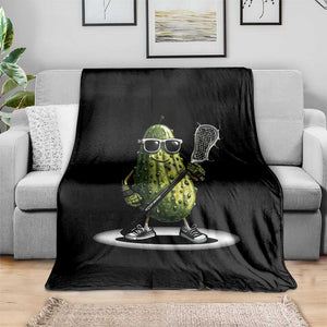Funny Lacrosse Throw Blanket Pickle Playing Lax Lover Player TS10 Print Your Wear