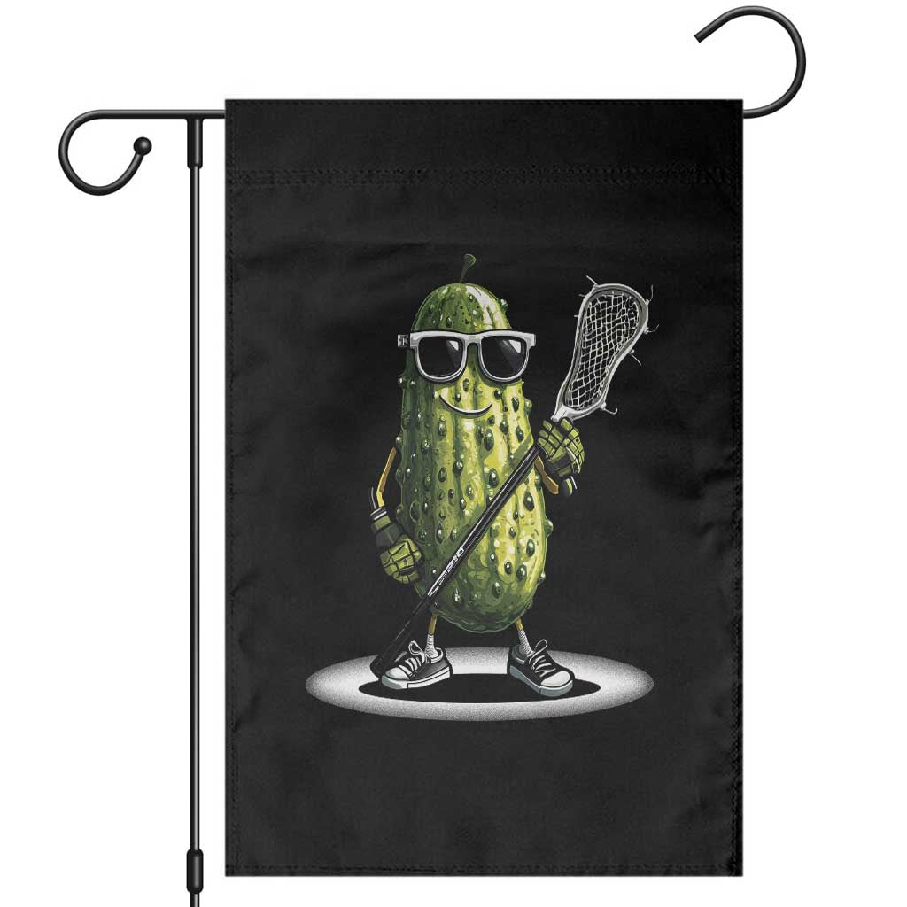Funny Lacrosse Garden Flag Pickle Playing Lax Lover Player - Print Your Wear