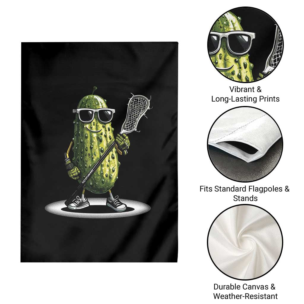 Funny Lacrosse Garden Flag Pickle Playing Lax Lover Player TS10 Print Your Wear
