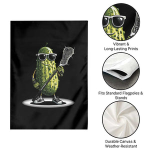 Funny Lacrosse Garden Flag Pickle Playing Lax Lover Player TS10 Print Your Wear