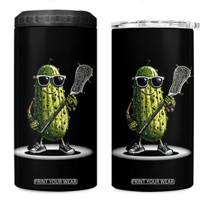Funny Lacrosse 4 in 1 Can Cooler Tumbler Pickle Playing Lax Lover Player TS10 One Size: 16 oz Black Print Your Wear