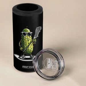 Funny Lacrosse 4 in 1 Can Cooler Tumbler Pickle Playing Lax Lover Player TS10 Print Your Wear