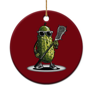 Funny Lacrosse Ceramic Ornament Pickle Playing Lax Lover Player TS10 1pc Red Print Your Wear