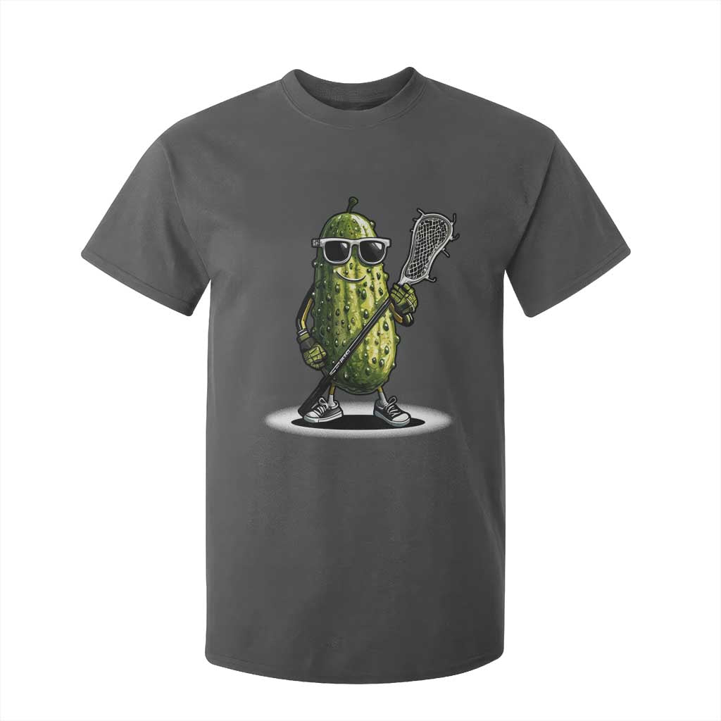 Funny Lacrosse T Shirt For Kid Pickle Playing Lax Lover Player TS10 Dark Heather Print Your Wear