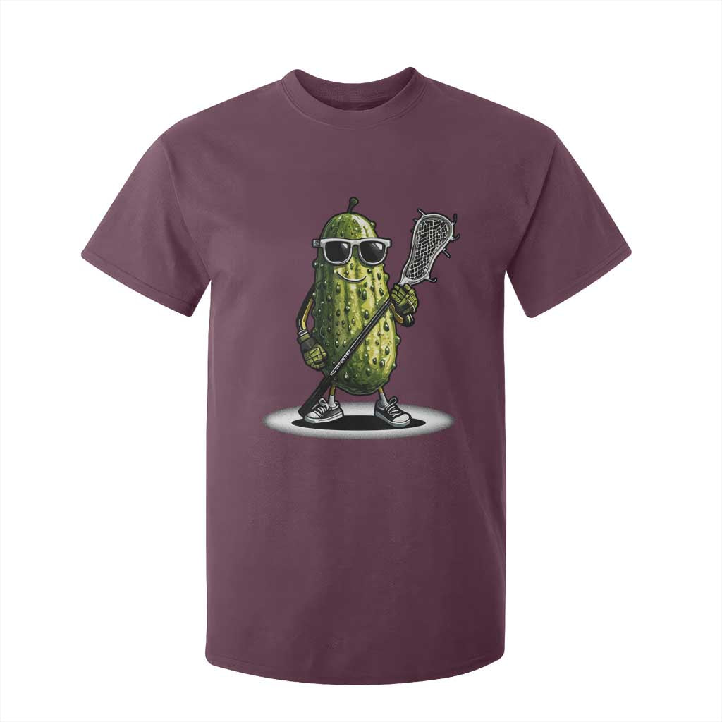 Funny Lacrosse T Shirt For Kid Pickle Playing Lax Lover Player TS10 Maroon Print Your Wear