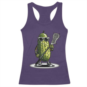 Funny Lacrosse Racerback Tank Top Pickle Playing Lax Lover Player TS10 Purple Print Your Wear