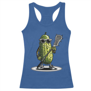 Funny Lacrosse Racerback Tank Top Pickle Playing Lax Lover Player TS10 Royal Blue Print Your Wear