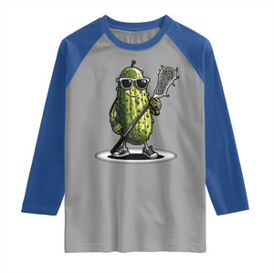 Funny Lacrosse Raglan Shirt Pickle Playing Lax Lover Player TS10 Sport Gray Royal Print Your Wear