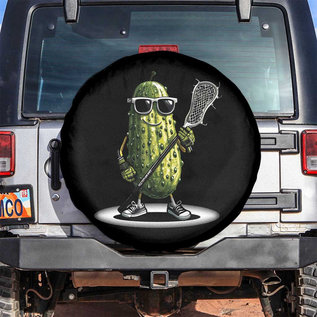 Funny Lacrosse Spare Tire Cover Pickle Playing Lax Lover Player TS10 No hole Black Print Your Wear