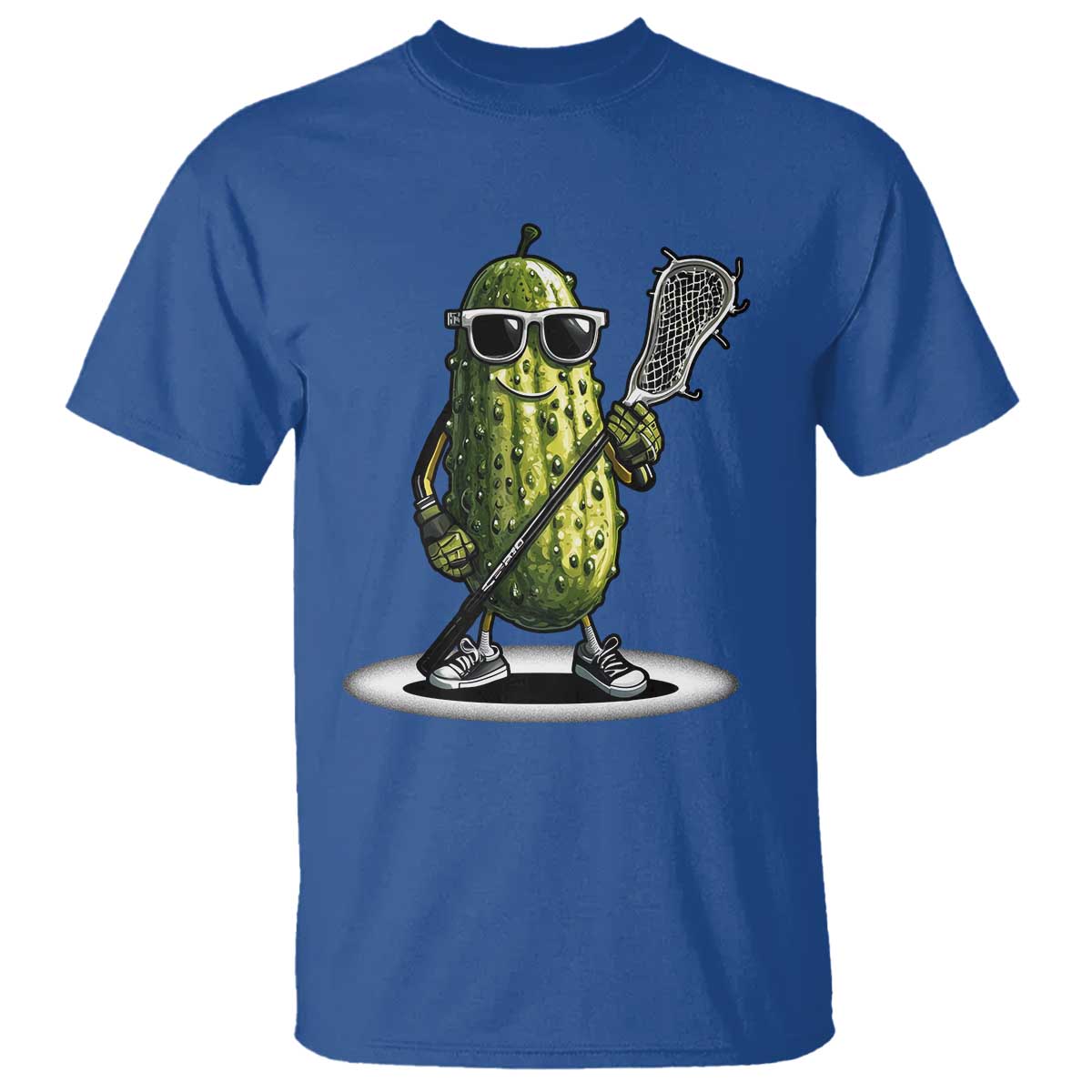 Funny Lacrosse T Shirt Pickle Playing Lax Lover Player TS10 Royal Blue Print Your Wear