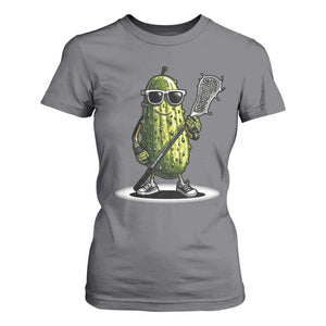 Funny Lacrosse T Shirt For Women Pickle Playing Lax Lover Player TS10 Charcoal Print Your Wear