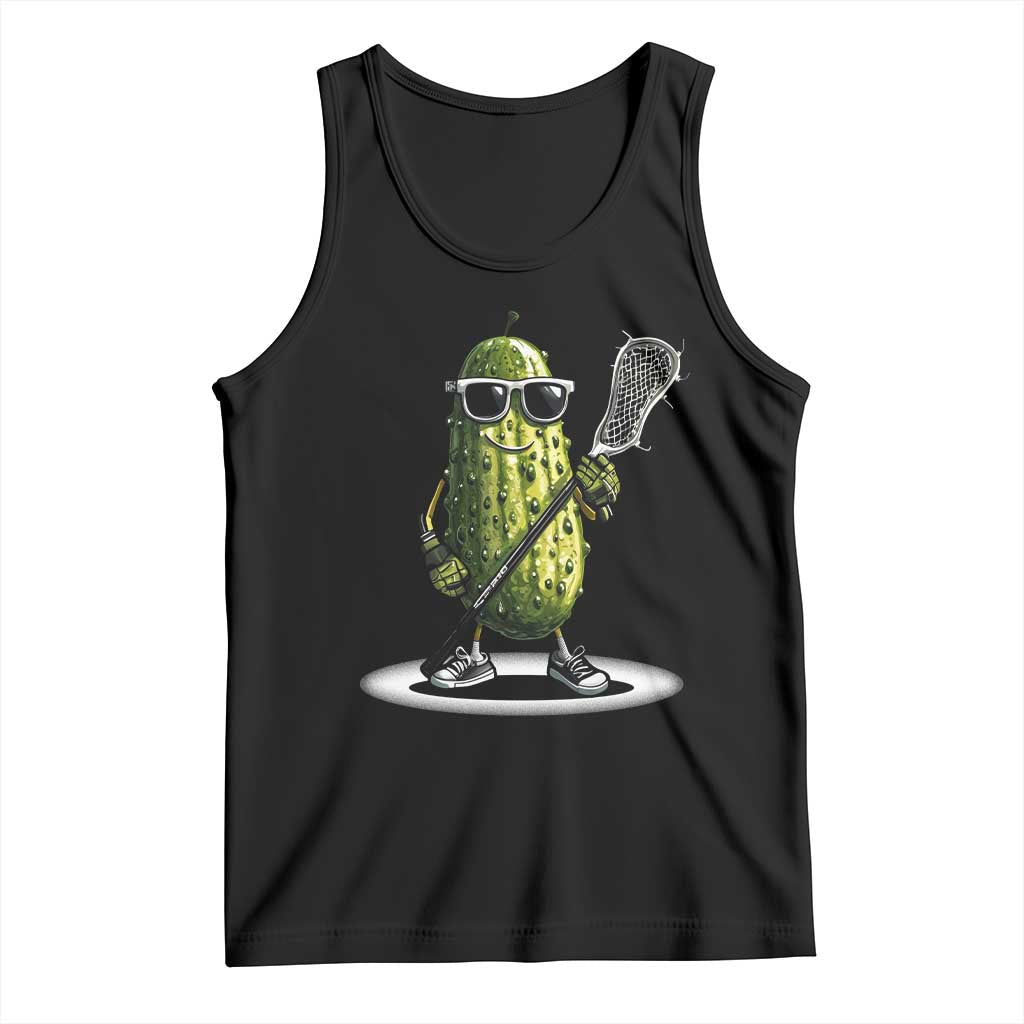 Funny Lacrosse Tank Top Pickle Playing Lax Lover Player TS10 Black Print Your Wear