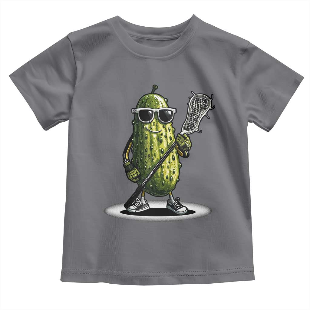 Funny Lacrosse Toddler T Shirt Pickle Playing Lax Lover Player TS10 Charcoal Print Your Wear