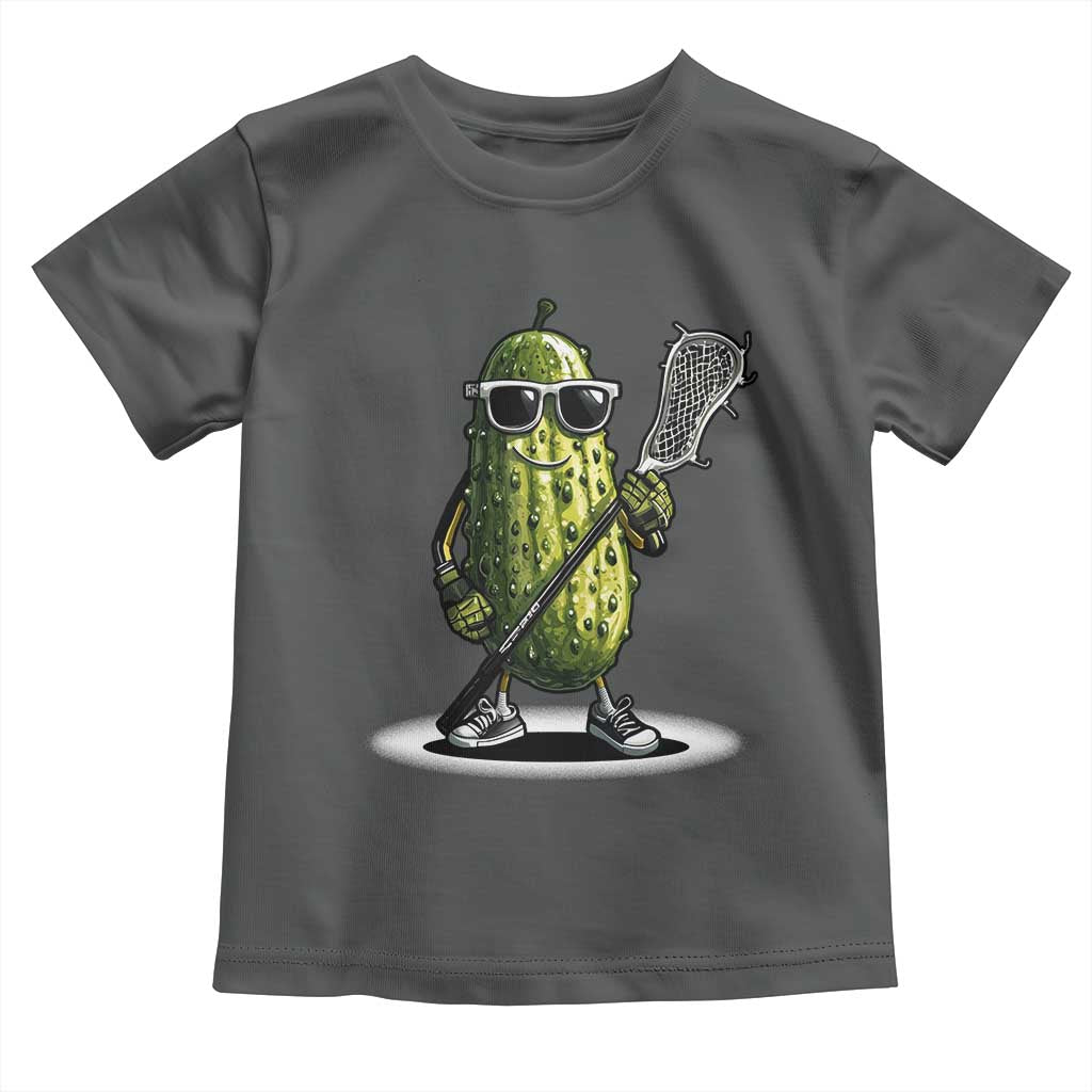 Funny Lacrosse Toddler T Shirt Pickle Playing Lax Lover Player TS10 Dark Heather Print Your Wear