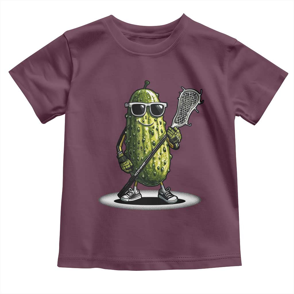 Funny Lacrosse Toddler T Shirt Pickle Playing Lax Lover Player TS10 Maroon Print Your Wear