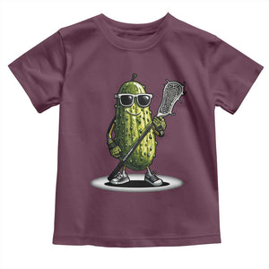 Funny Lacrosse Toddler T Shirt Pickle Playing Lax Lover Player TS10 Maroon Print Your Wear