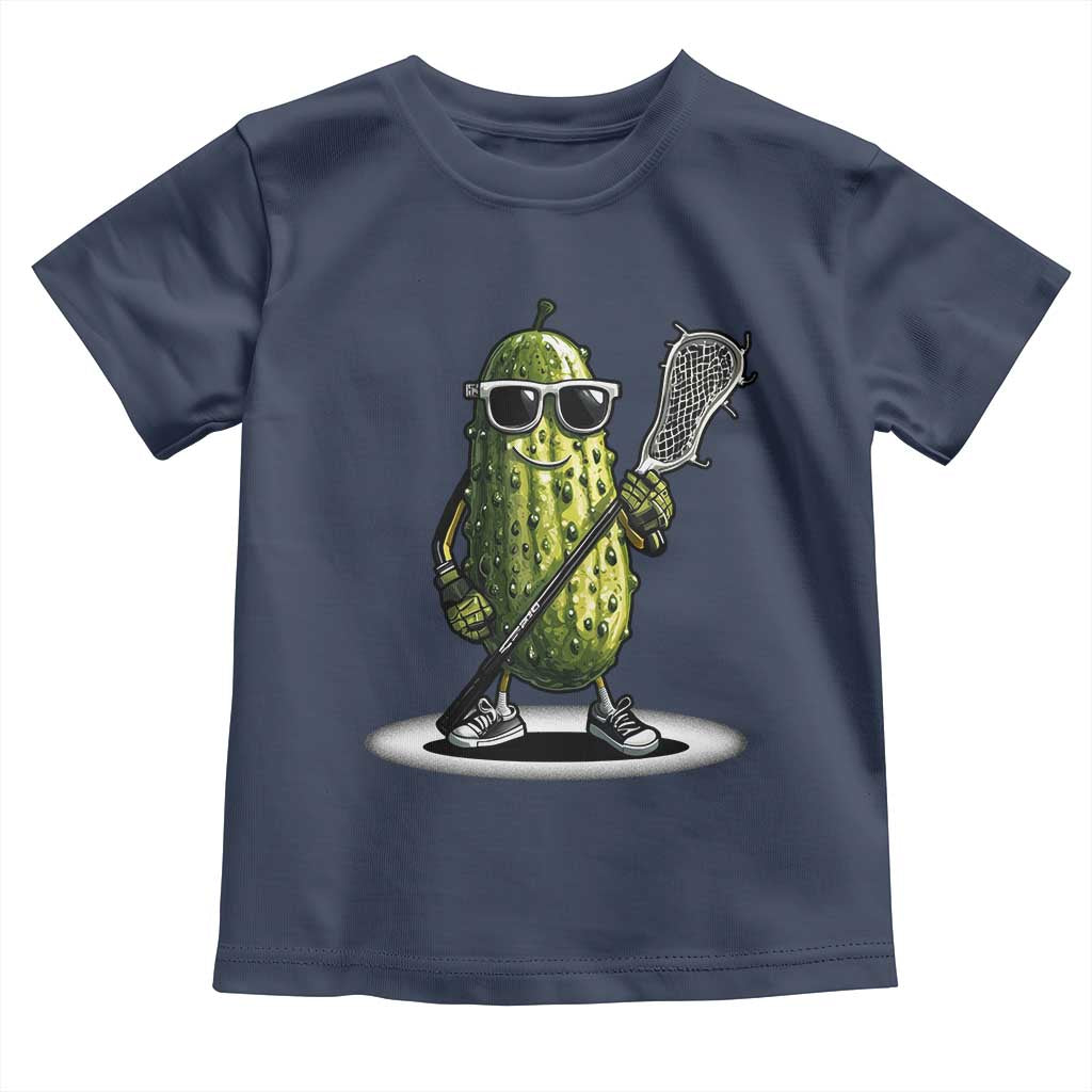 Funny Lacrosse Toddler T Shirt Pickle Playing Lax Lover Player TS10 Navy Print Your Wear