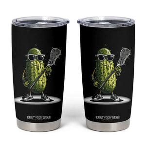 Funny Lacrosse Tumbler Cup Pickle Playing Lax Lover Player TS10 Black Print Your Wear
