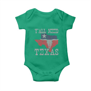 Yall Need Texas Baby Onesie State Map Vintage TS10 Irish Green Print Your Wear