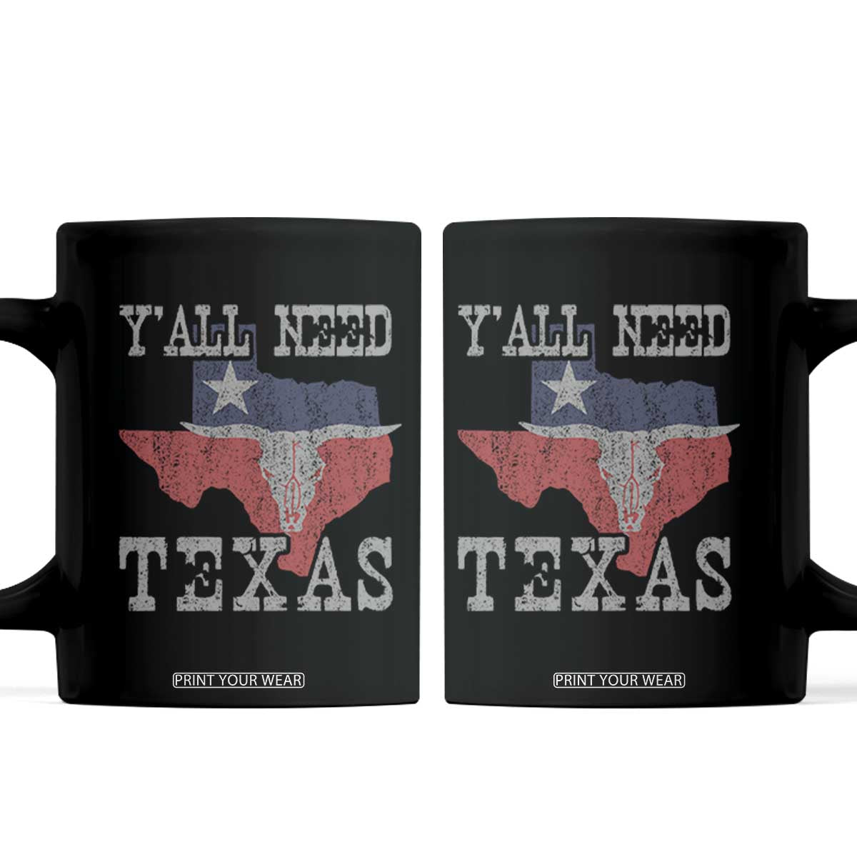 Yall Need Texas Coffee Mug State Map Vintage TS10 Black Print Your Wear