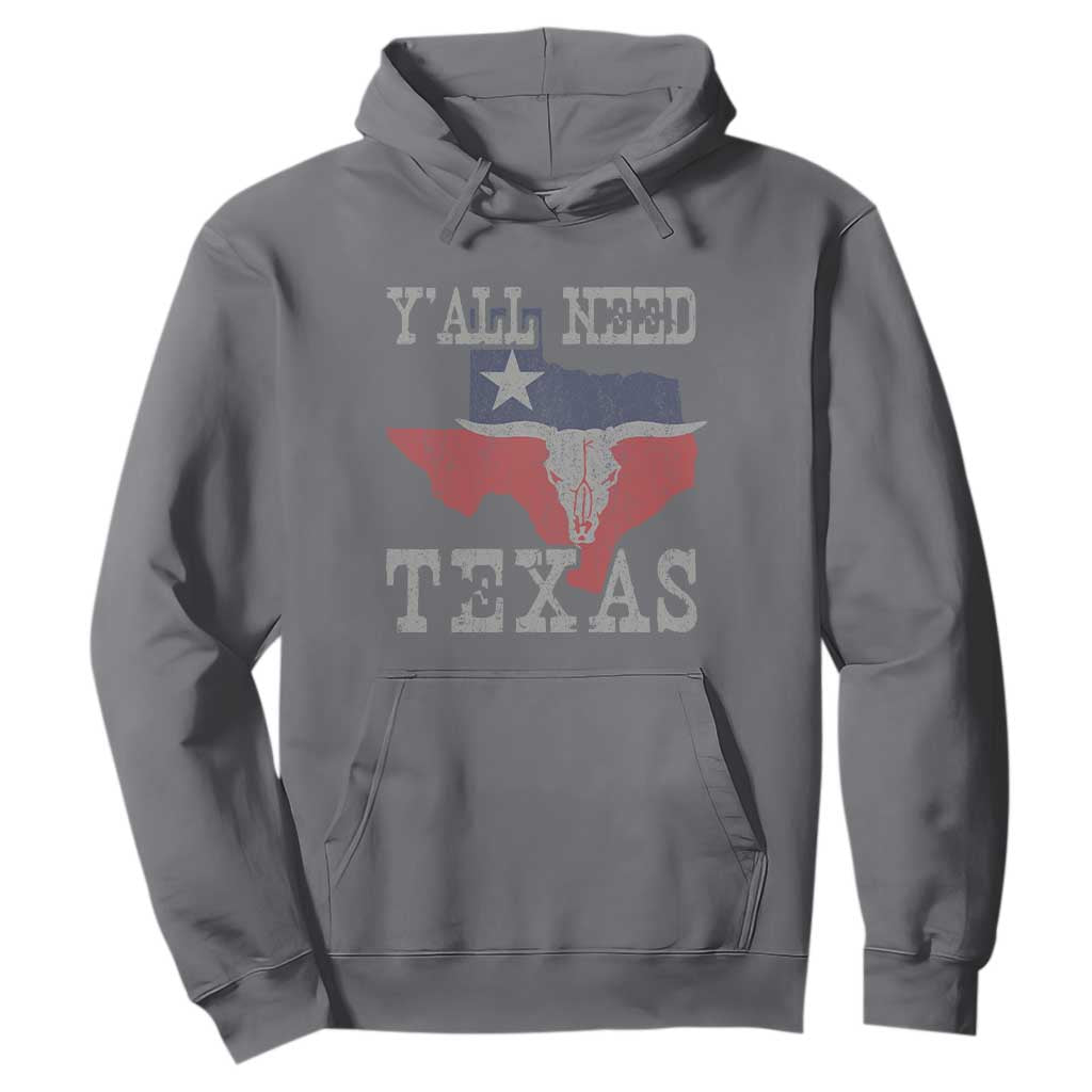 Yall Need Texas Hoodie State Map Vintage TS10 Charcoal Print Your Wear