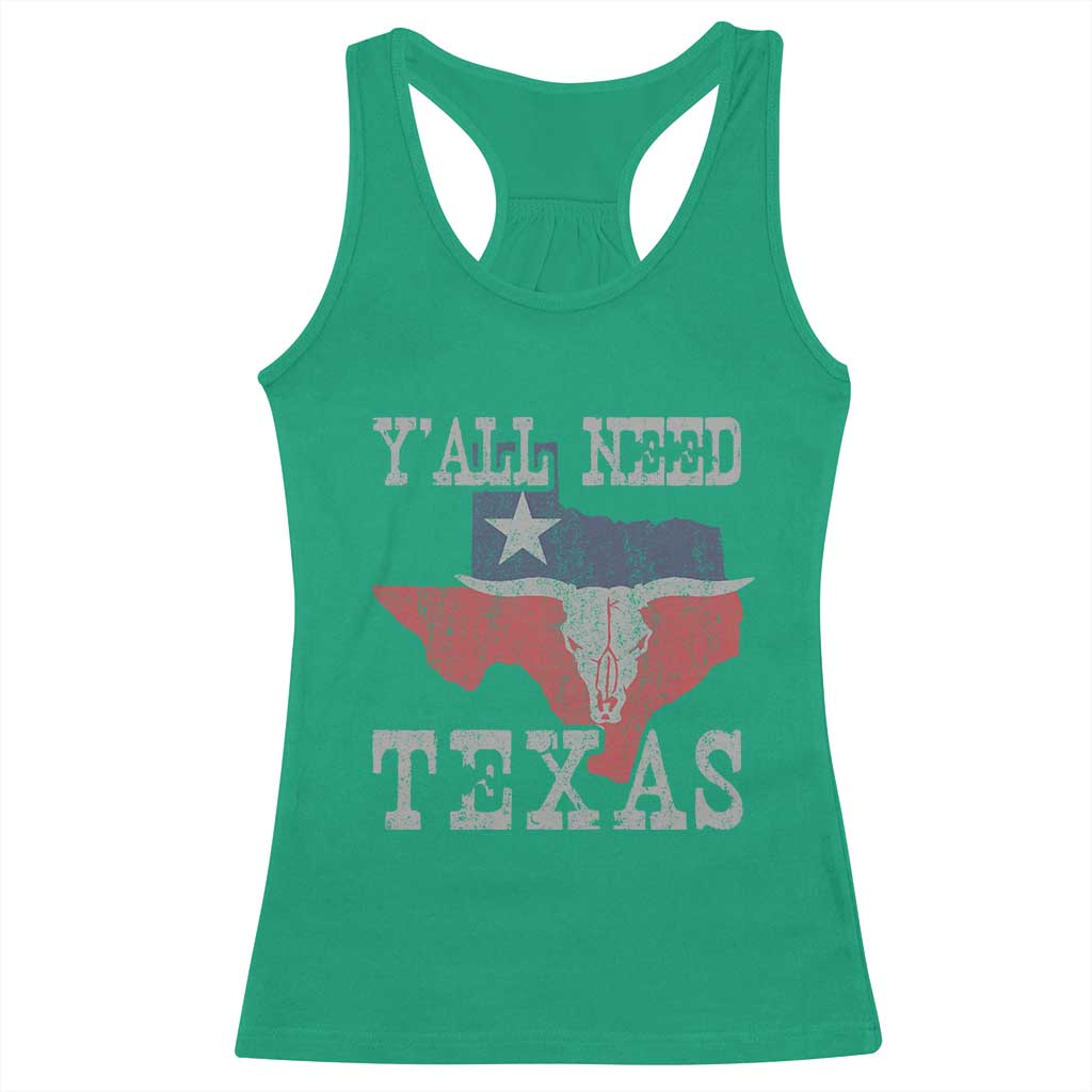 Yall Need Texas Racerback Tank Top State Map Vintage TS10 Irish Green Print Your Wear