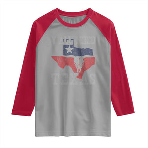 Yall Need Texas Raglan Shirt State Map Vintage TS10 Sport Gray Red Print Your Wear