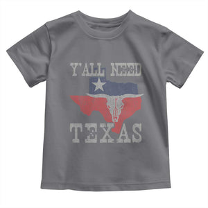 Yall Need Texas Toddler T Shirt State Map Vintage TS10 Charcoal Print Your Wear