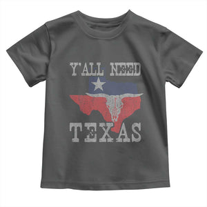 Yall Need Texas Toddler T Shirt State Map Vintage TS10 Dark Heather Print Your Wear