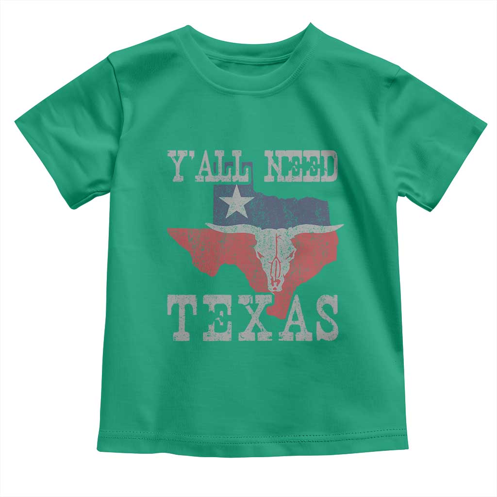 Yall Need Texas Toddler T Shirt State Map Vintage TS10 Irish Green Print Your Wear