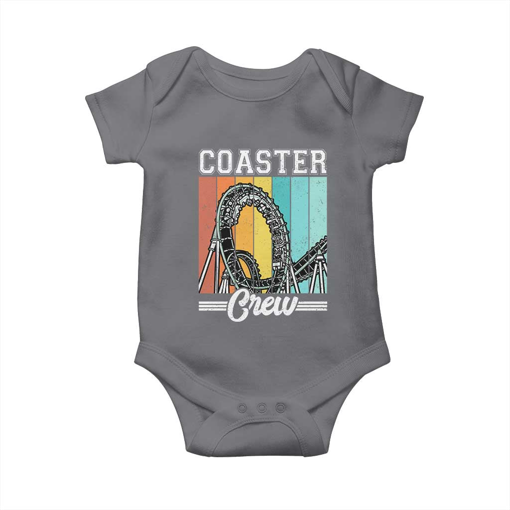 Vintage Rollercoaster Crew Baby Onesie Family Roller Coaster Amusement Park