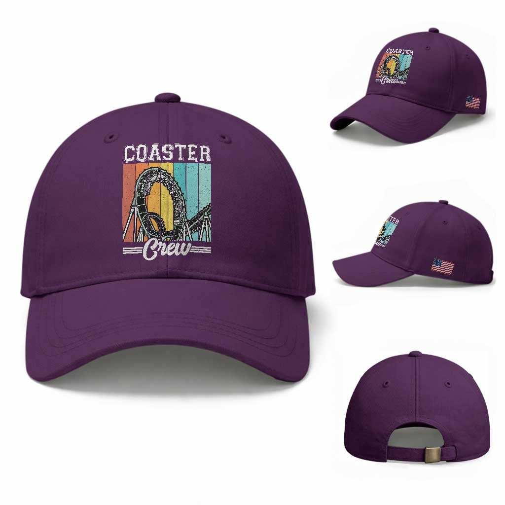 Vintage Rollercoaster Crew Baseball Cap Family Roller Coaster Amusement Park