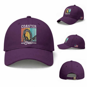 Vintage Rollercoaster Crew Baseball Cap Family Roller Coaster Amusement Park