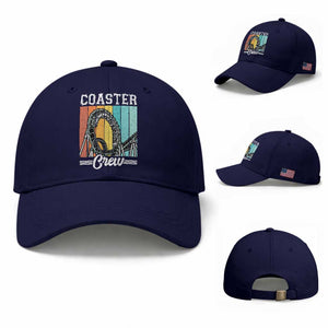 Vintage Rollercoaster Crew Baseball Cap Family Roller Coaster Amusement Park