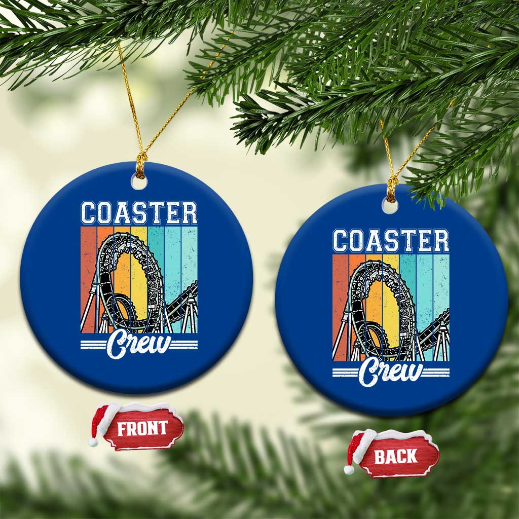 Vintage Rollercoaster Crew Ceramic Ornament Family Roller Coaster Amusement Park