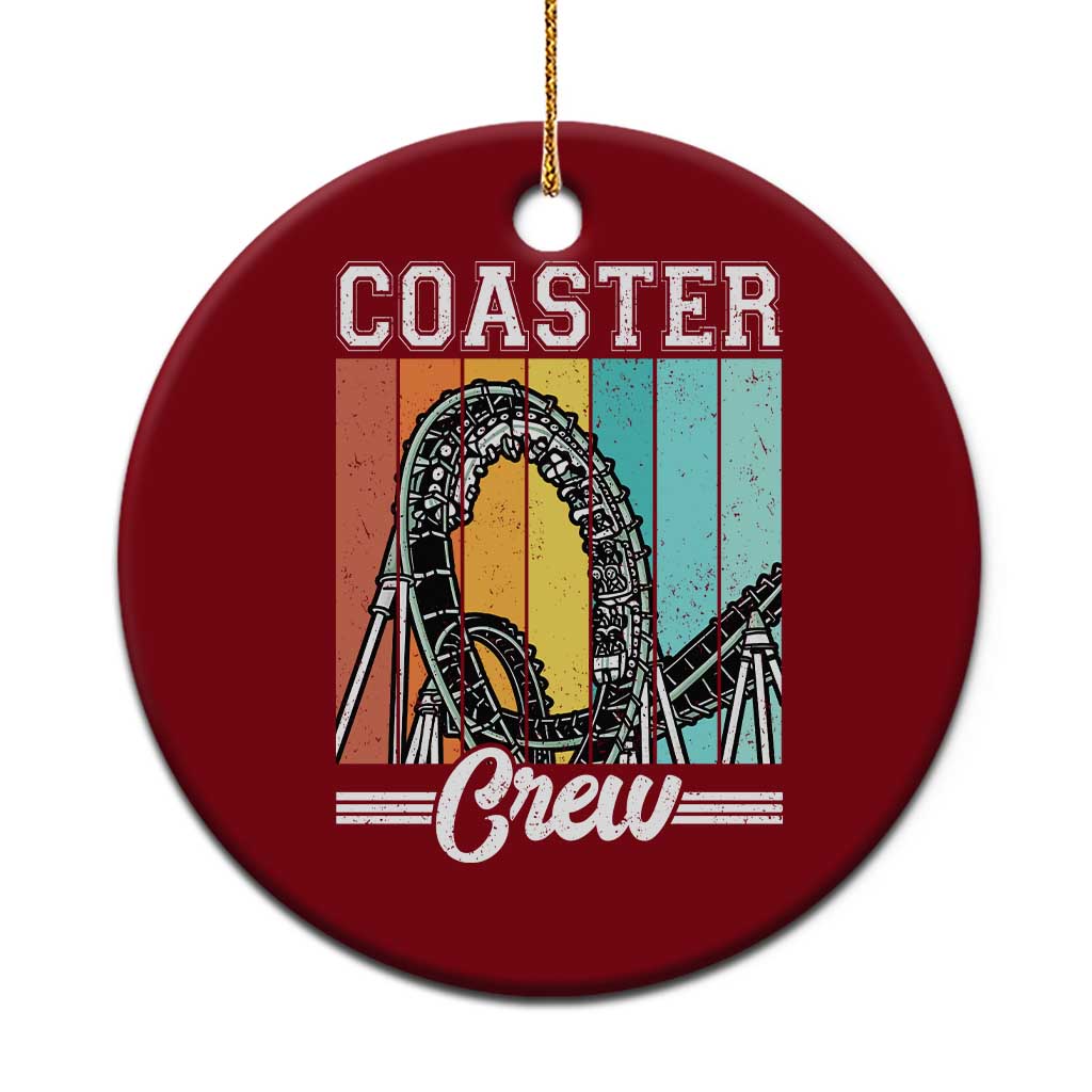 Vintage Rollercoaster Crew Ceramic Ornament Family Roller Coaster Amusement Park